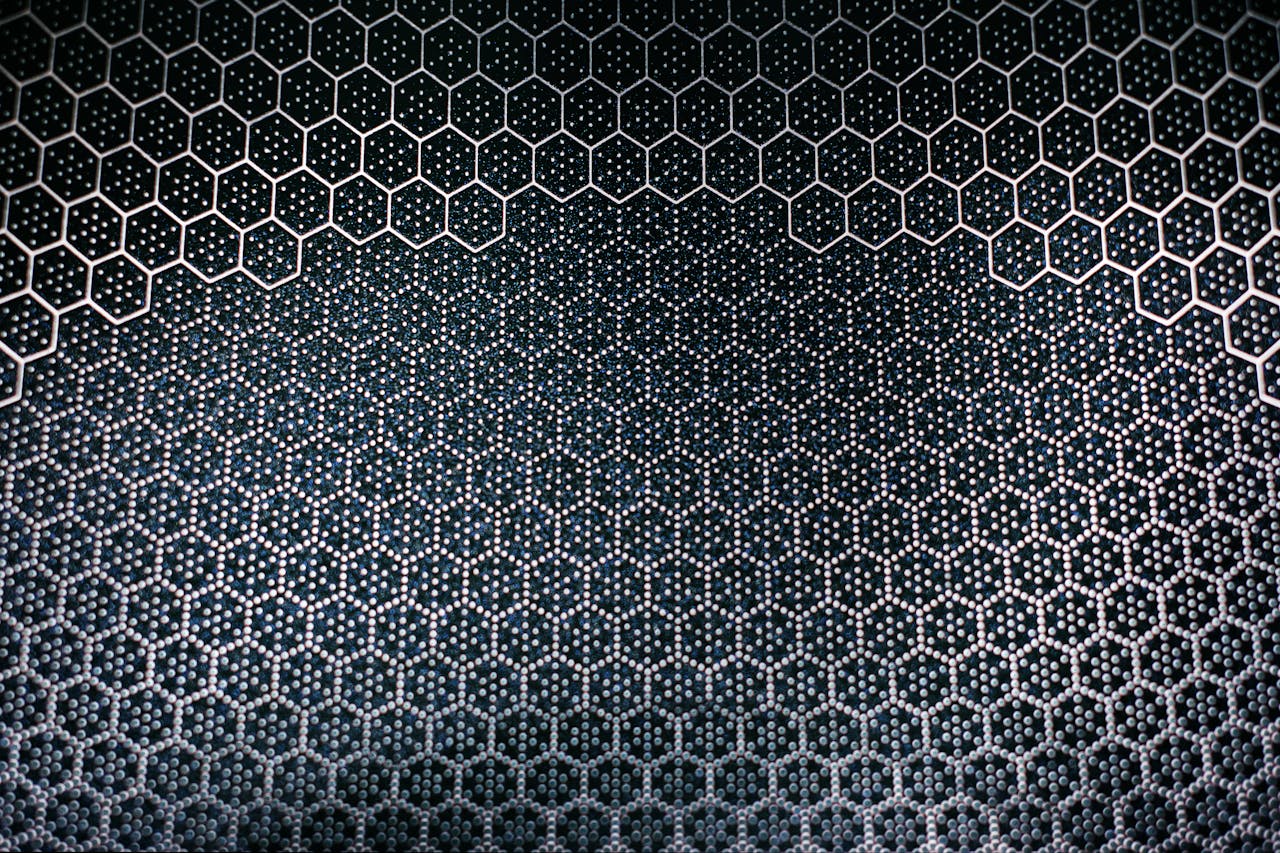 The Art of Drawing Readers In: Your attractive post title goes here Abstract hexagonal metal pattern with textured surface. Ideal for design and technology backgrounds.